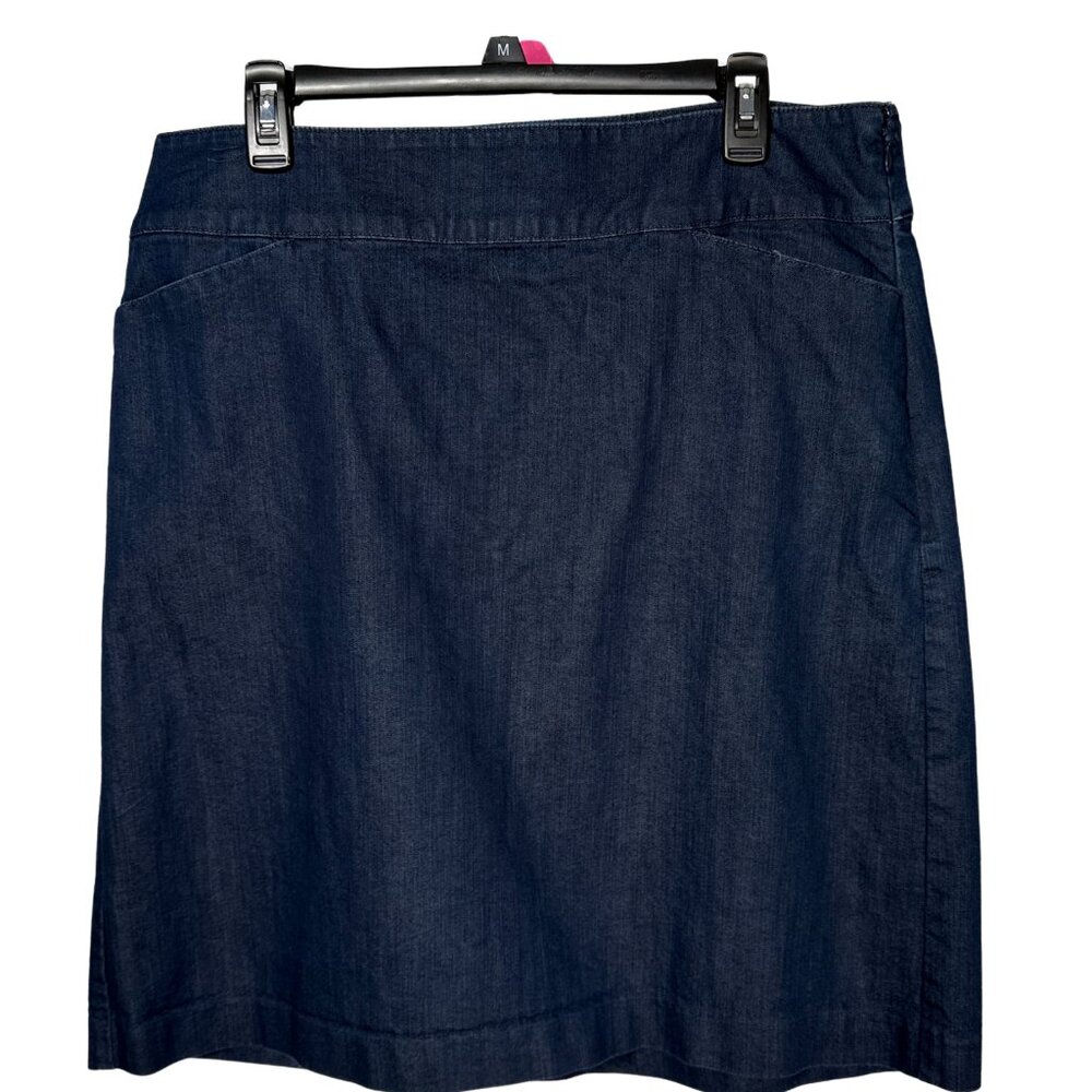 Talbots Denim Pencil Skirt Classic Blue Knee Length – Size 16